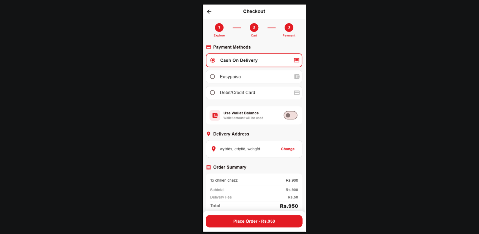 Pizza Delivery App (Multi-Store) screen